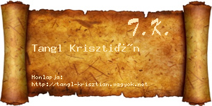 Tangl Krisztián névjegykártya